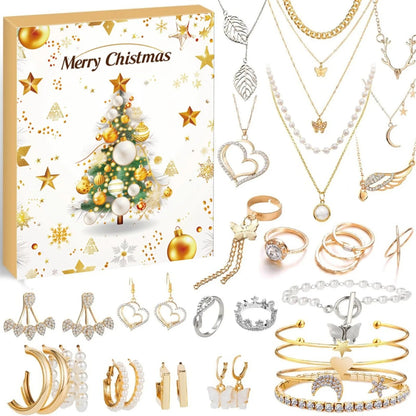 Adventskalender met 24 unieke accessoires voor kerstdecoratie en het aftellen van de dagen voor kinderen