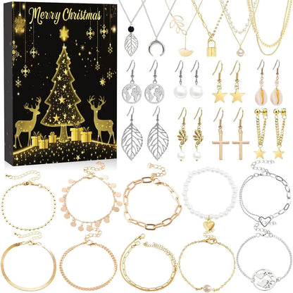 Adventskalender met 24 unieke accessoires voor kerstdecoratie en het aftellen van de dagen voor kinderen