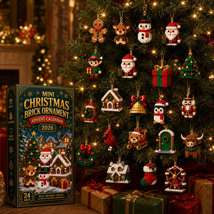 Adventskalender met kerstornamenten – 24 mini-bouwsets voor kerstdecoratie