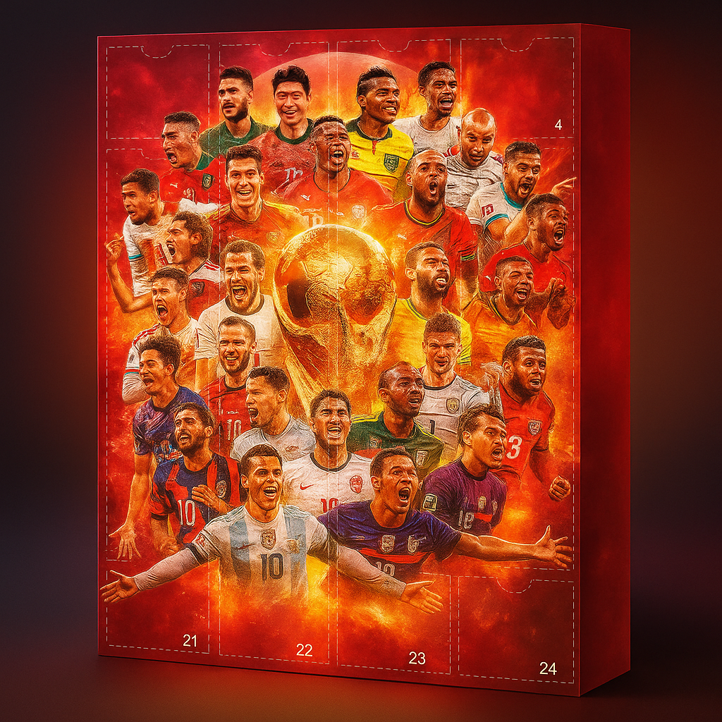 Adventskalender met Voetbalthema - Speelgoed Mini-Figuren Cadeauset