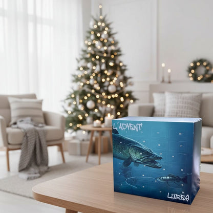 Adventskalender voor vissers met 24 unieke kunstaasjes