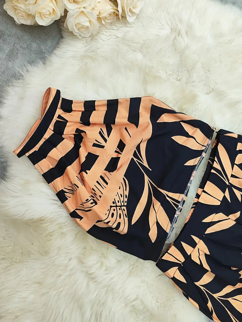 Image of Alexis | Dames High-Waisted Tweedelige Set