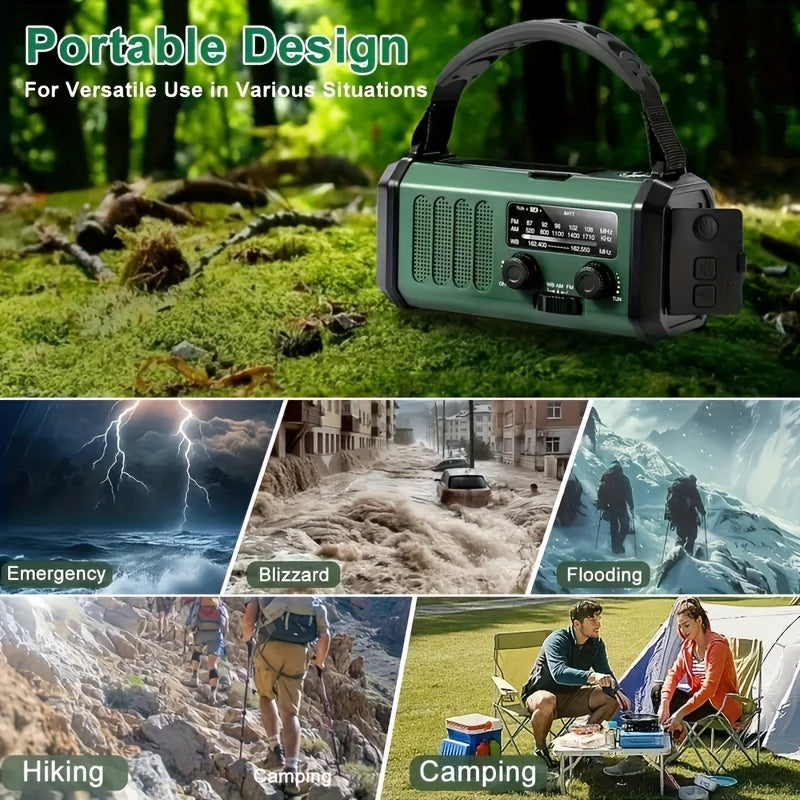 All-in-one noodradio met zaklamp en oplader