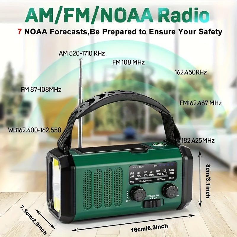 All-in-one noodradio met zaklamp en oplader