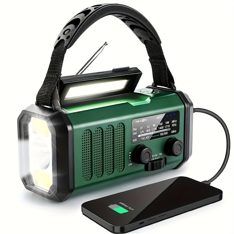 All-in-one noodradio met zaklamp en oplader