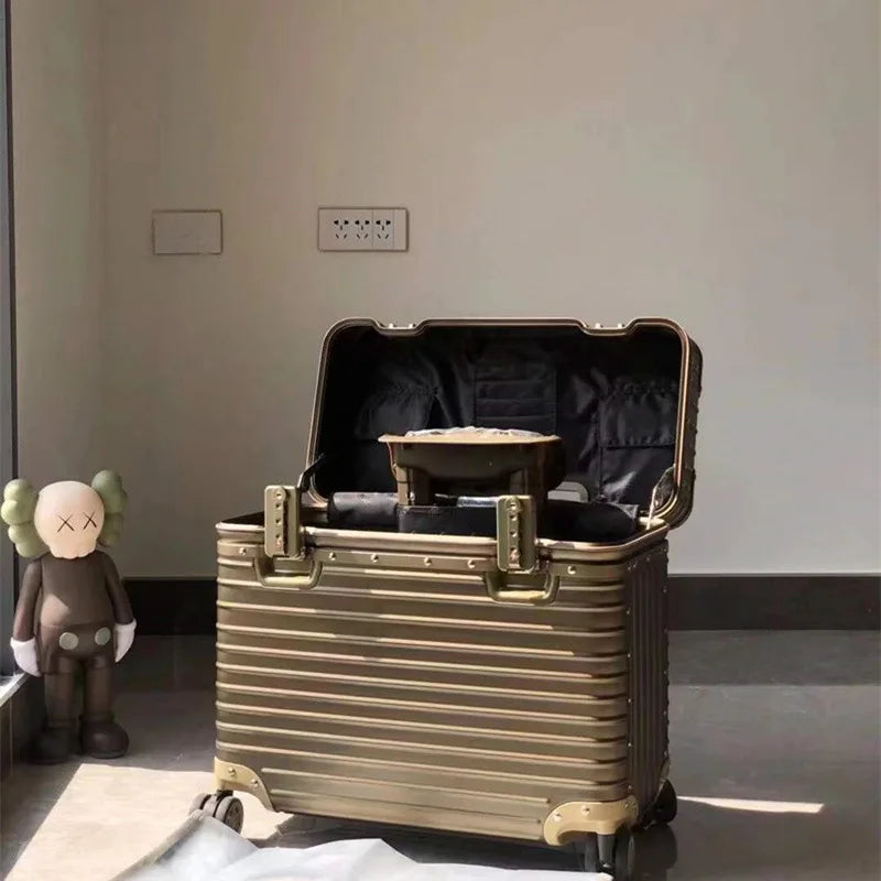 Aluminium-magnesium hardshell koffer met 360° zwenkwielen