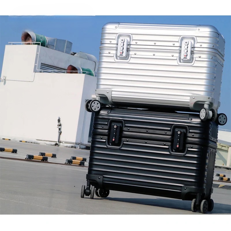 Aluminium-magnesium hardshell koffer met 360° zwenkwielen