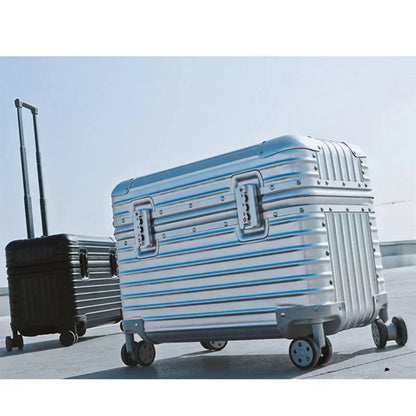 Aluminium-magnesium hardshell koffer met 360° zwenkwielen