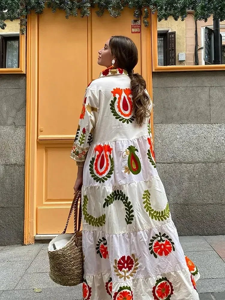 Image of Amy | Dames Maxi-jurk met V-hals