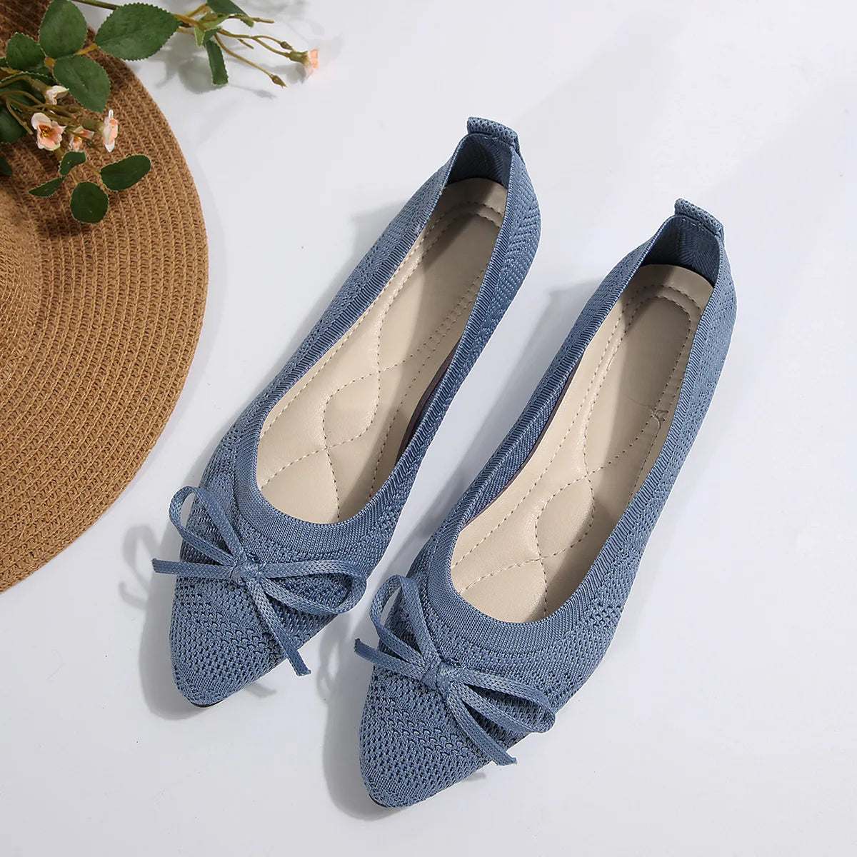 Image of Amy | Dames Pointed Toe Slip-On Ballerina's