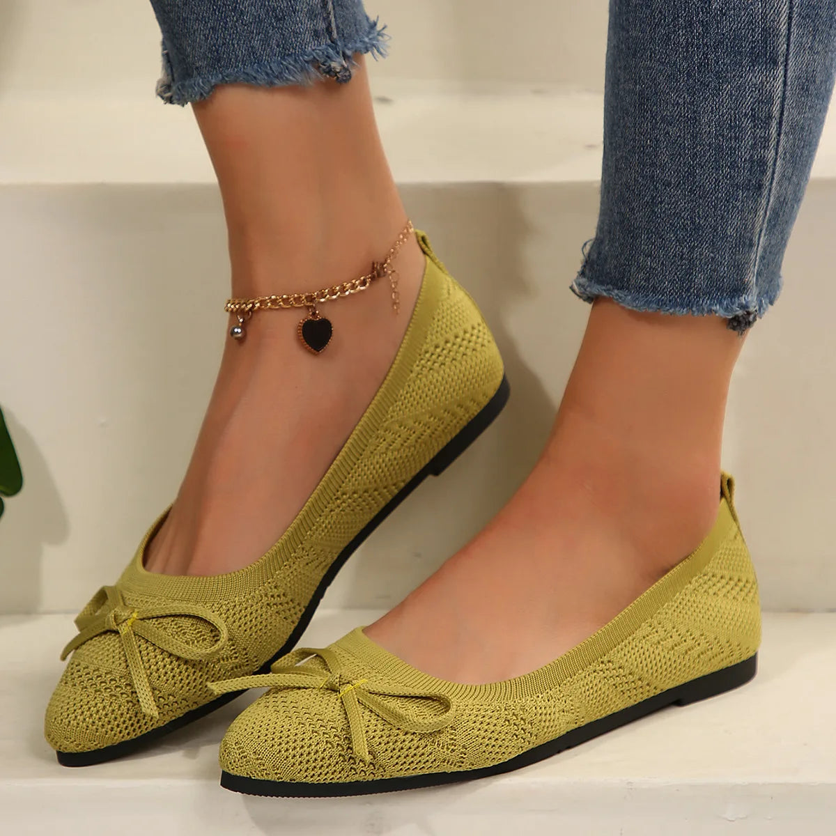 Image of Amy | Dames Pointed Toe Slip-On Ballerina's