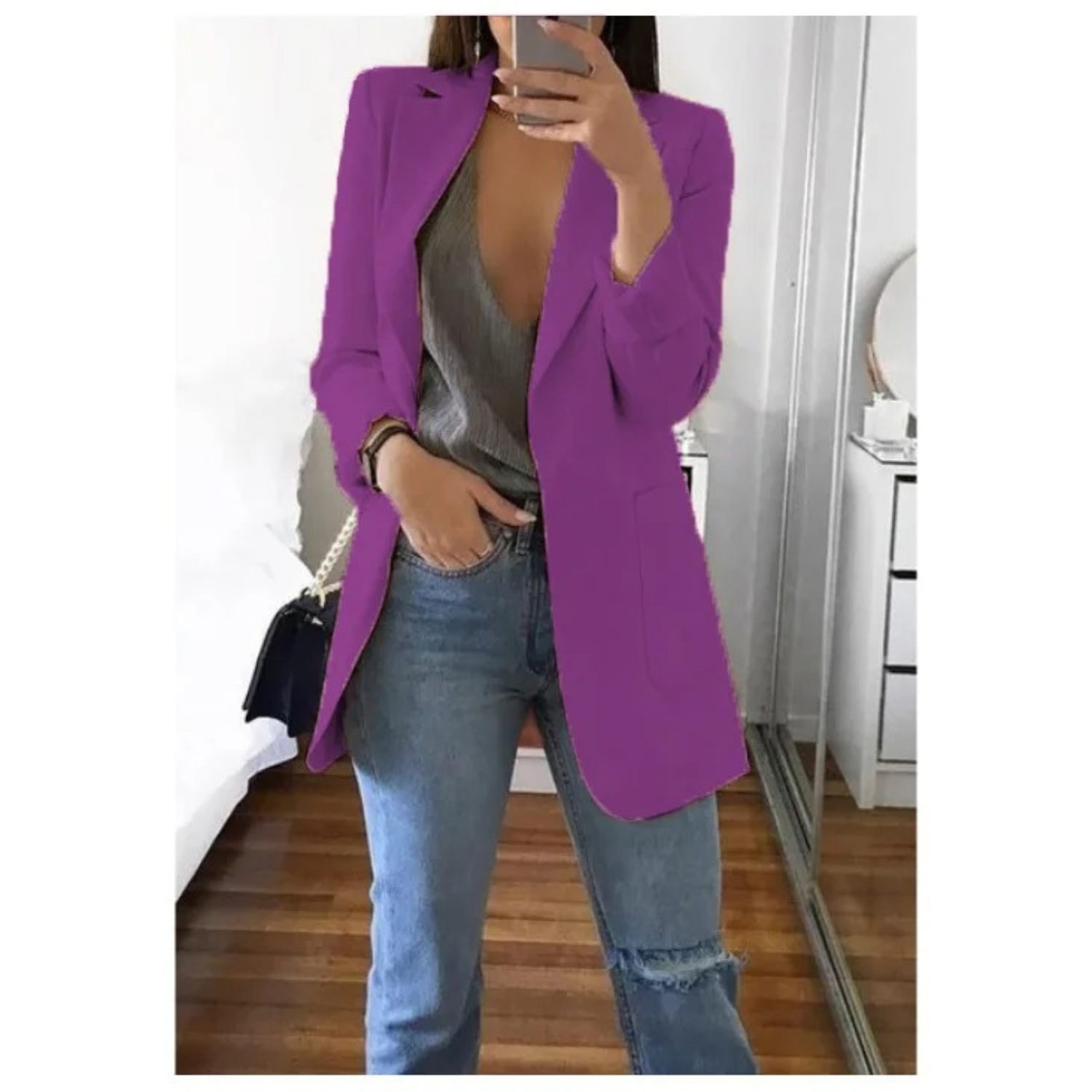 Image of Annelies | Dames Blazer met Lange Mouwen - Relaxte Pasvorm