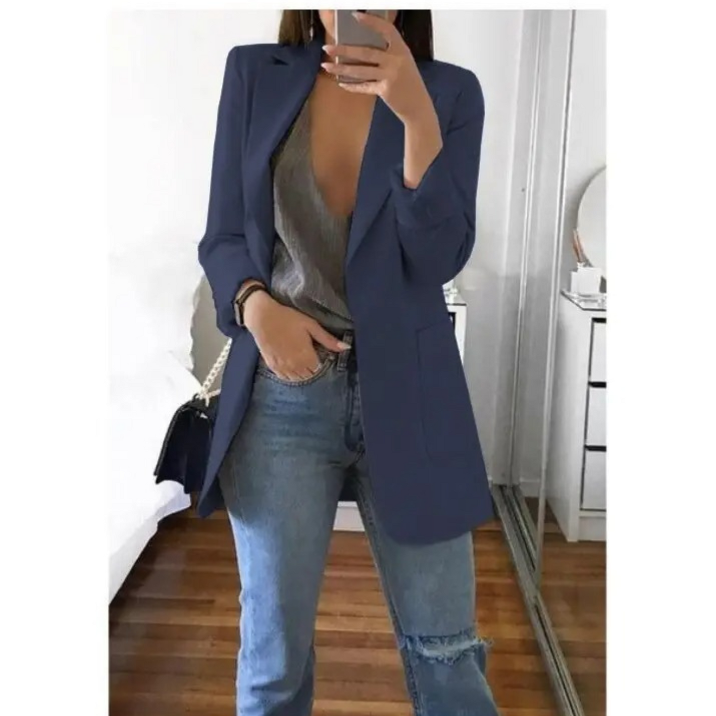 Image of Annelies | Dames Blazer met Lange Mouwen - Relaxte Pasvorm