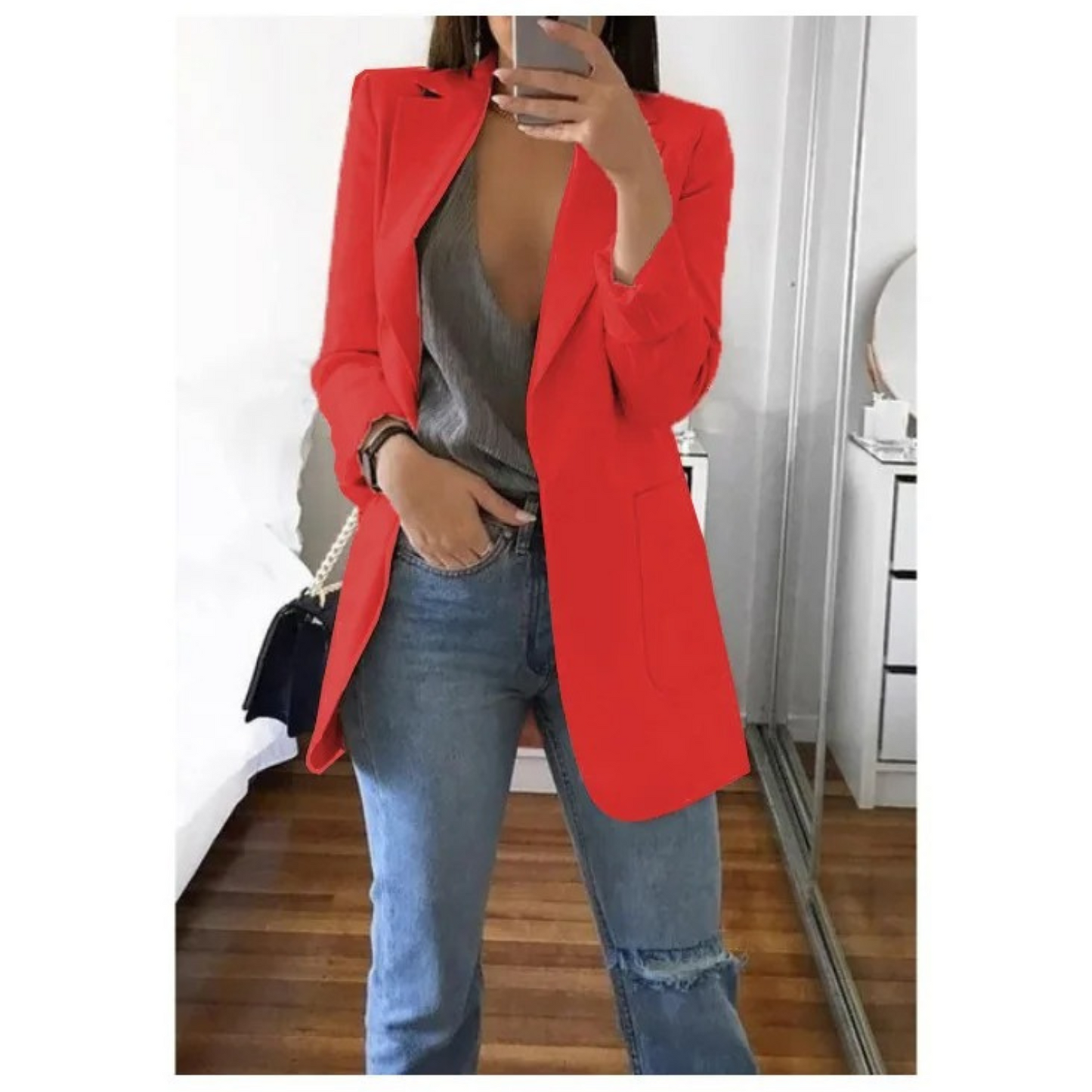 Image of Annelies | Dames Blazer met Lange Mouwen - Relaxte Pasvorm