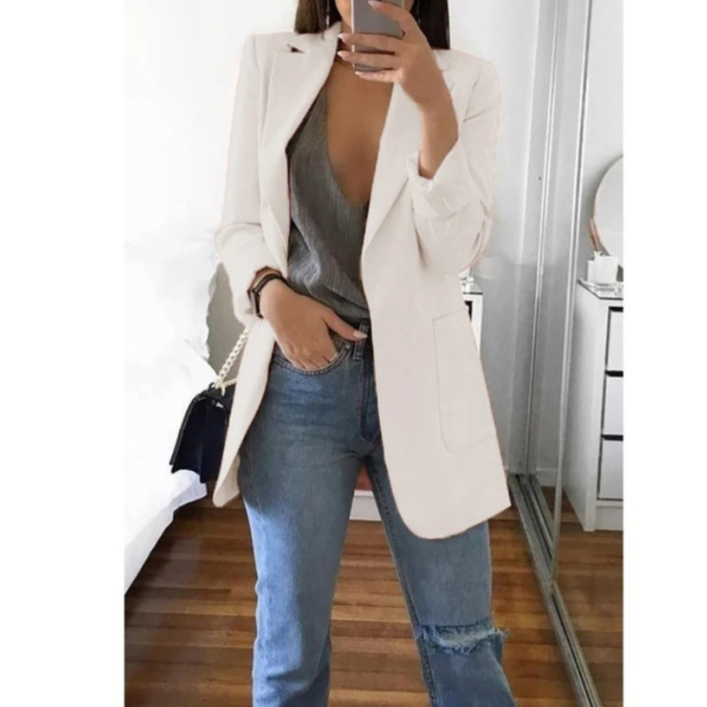 Image of Annelies | Dames Blazer met Lange Mouwen - Relaxte Pasvorm