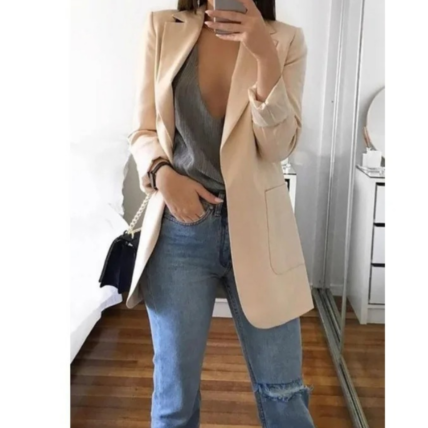 Image of Annelies | Dames Blazer met Lange Mouwen - Relaxte Pasvorm