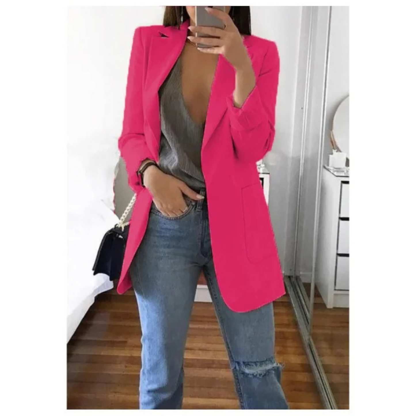 Image of Annelies | Dames Blazer met Lange Mouwen - Relaxte Pasvorm