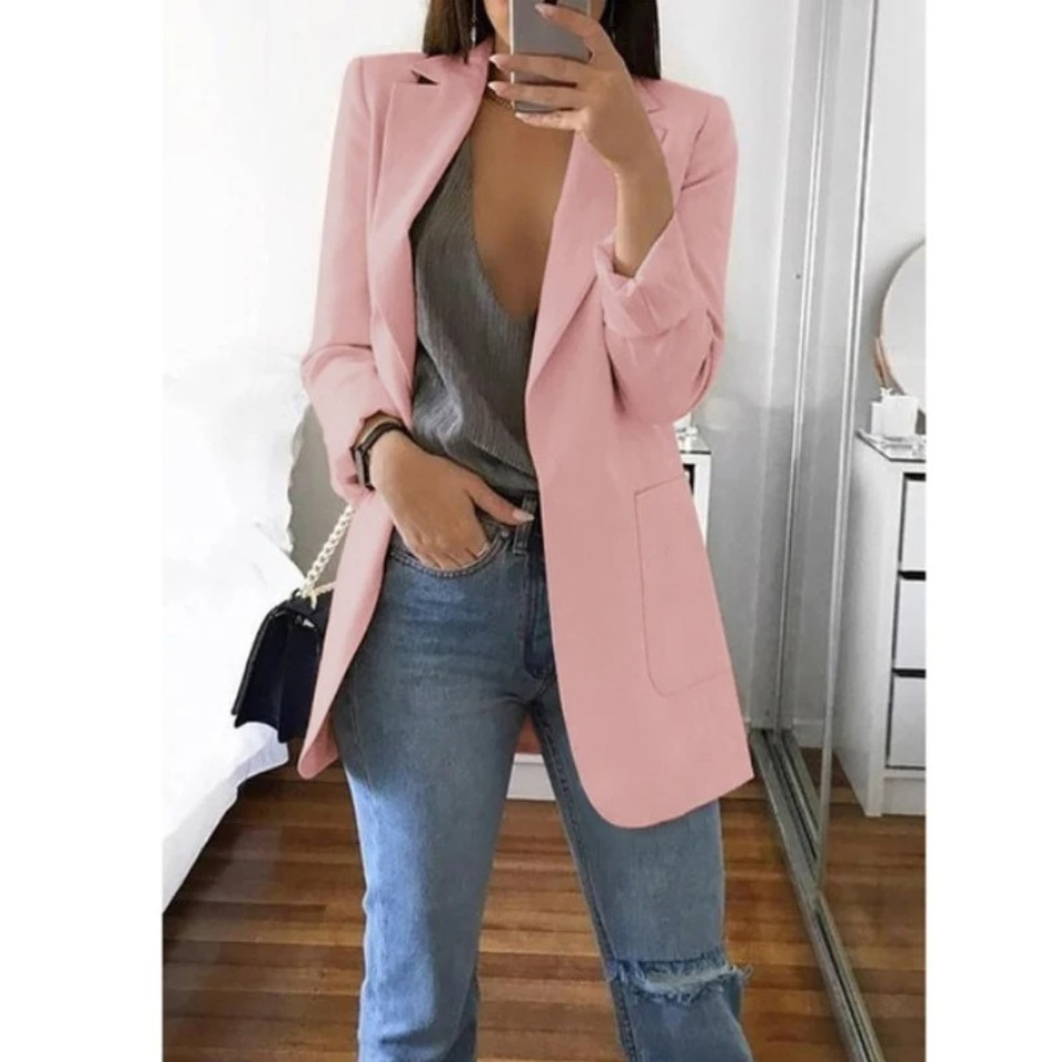 Image of Annelies | Dames Blazer met Lange Mouwen - Relaxte Pasvorm