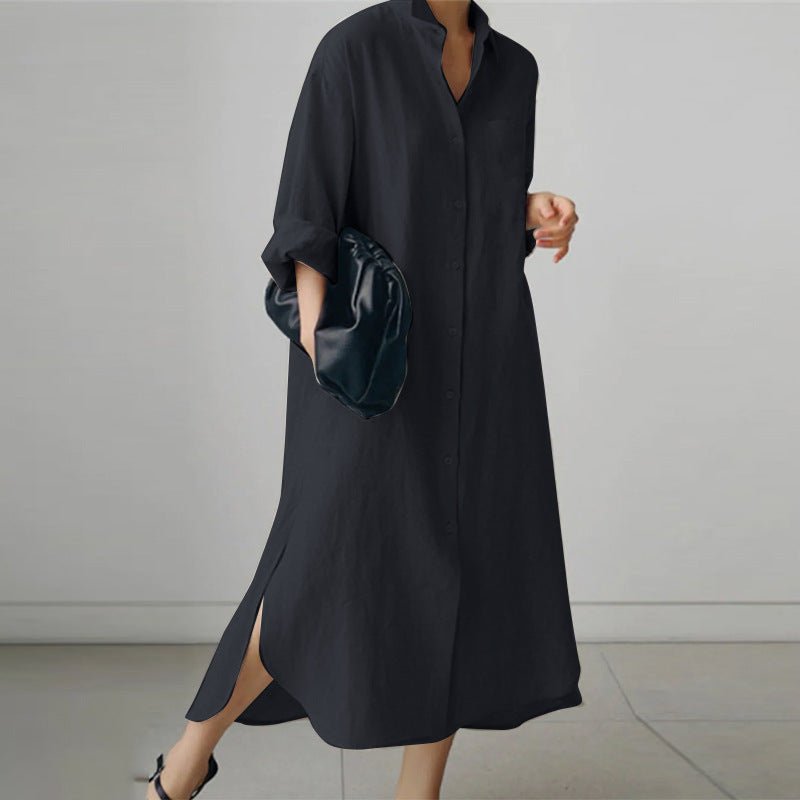 Image of Annelies | Dames Maxi-jurk met Knopen