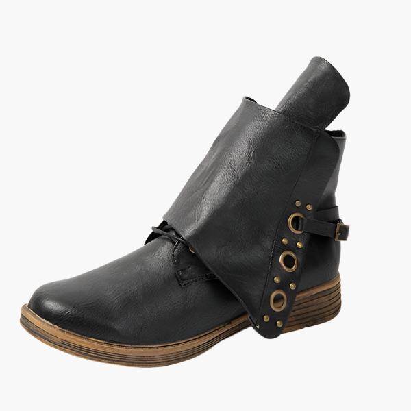 Antislip enkellaarsjes met ritssluiting aan de zijkant
