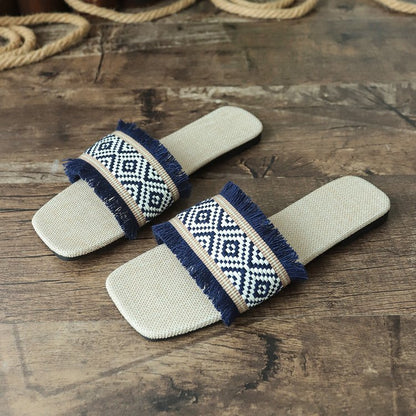 Image of Antje | Dames Fringe Instap Slippers