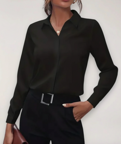 Image of Antje | Dames Lange Mouw Button-Down Blouse