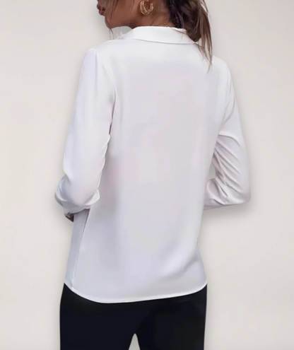 Image of Antje | Dames Lange Mouw Button-Down Blouse
