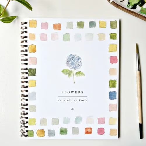 Aquarel werkboek voor beginners - Stap-voor-stap schilderboek - Kunstboek