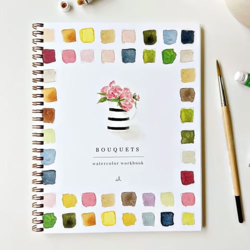 Aquarel werkboek voor beginners - Stap-voor-stap schilderboek - Kunstboek