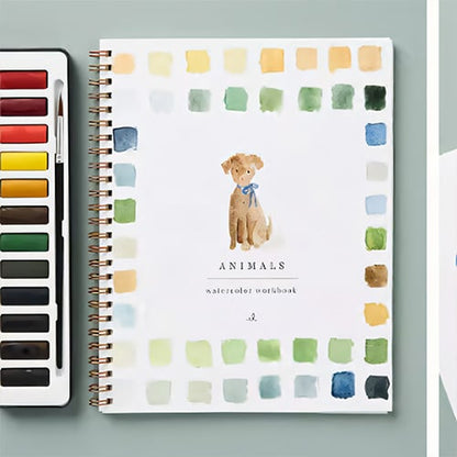 Aquarel werkboek voor beginners - Stap-voor-stap schilderboek - Kunstboek