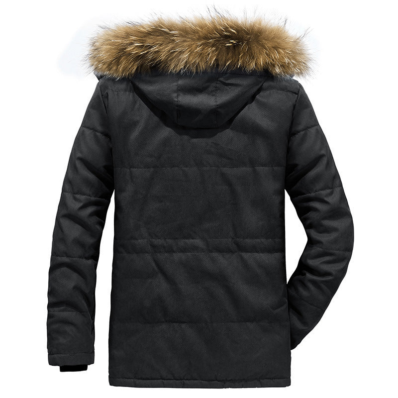 Arctic utility parka voor heren met volledige teddyvoering, tweewegritssluiting en afneembare bontcapuchon