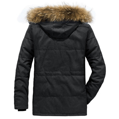 Arctic utility parka voor heren met volledige teddyvoering, tweewegritssluiting en afneembare bontcapuchon