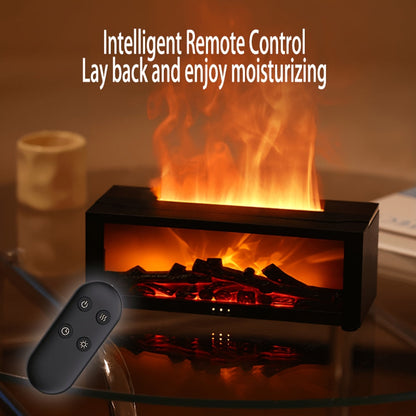 Aroma Diffuser met Gesimuleerd Vlameffect - Haard-luchtbevochtiger met Kleurverlichting, Timer en USB-Aansluiting - Binnendecoratie voor Slaapkamer, Badkamer en Kantoor - Kerstcadeau
