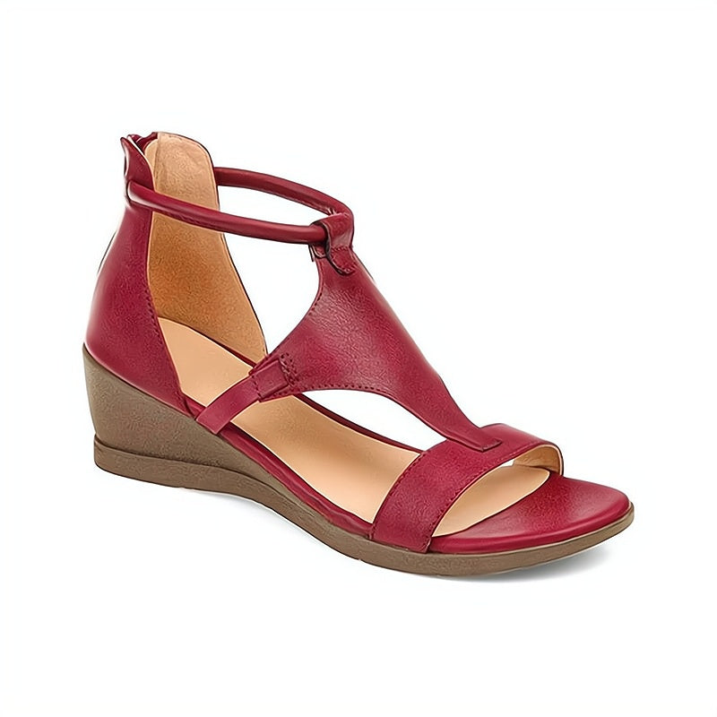 Image of Ashley | Dames T-Strap Sleehak Sandalen
