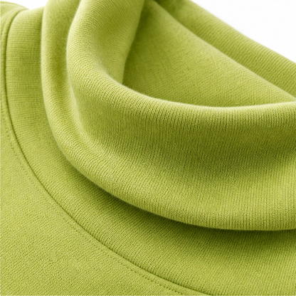Asymmetrische sweater met colkraag en knoop