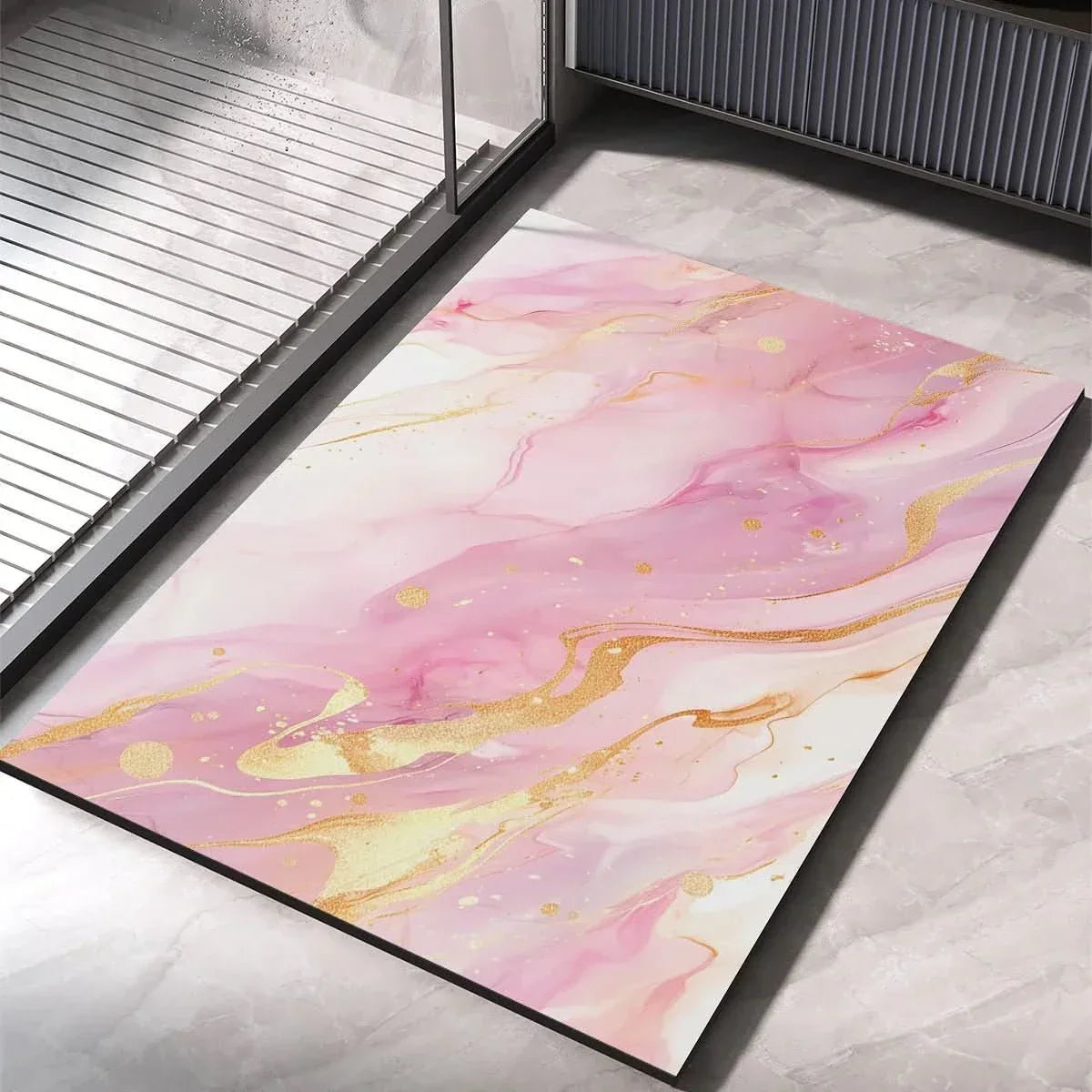 Badmat met decoratief patroon