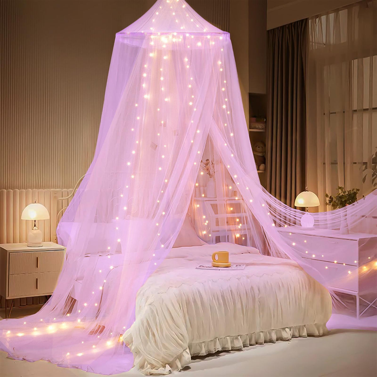 Bedhemel met ledverlichting