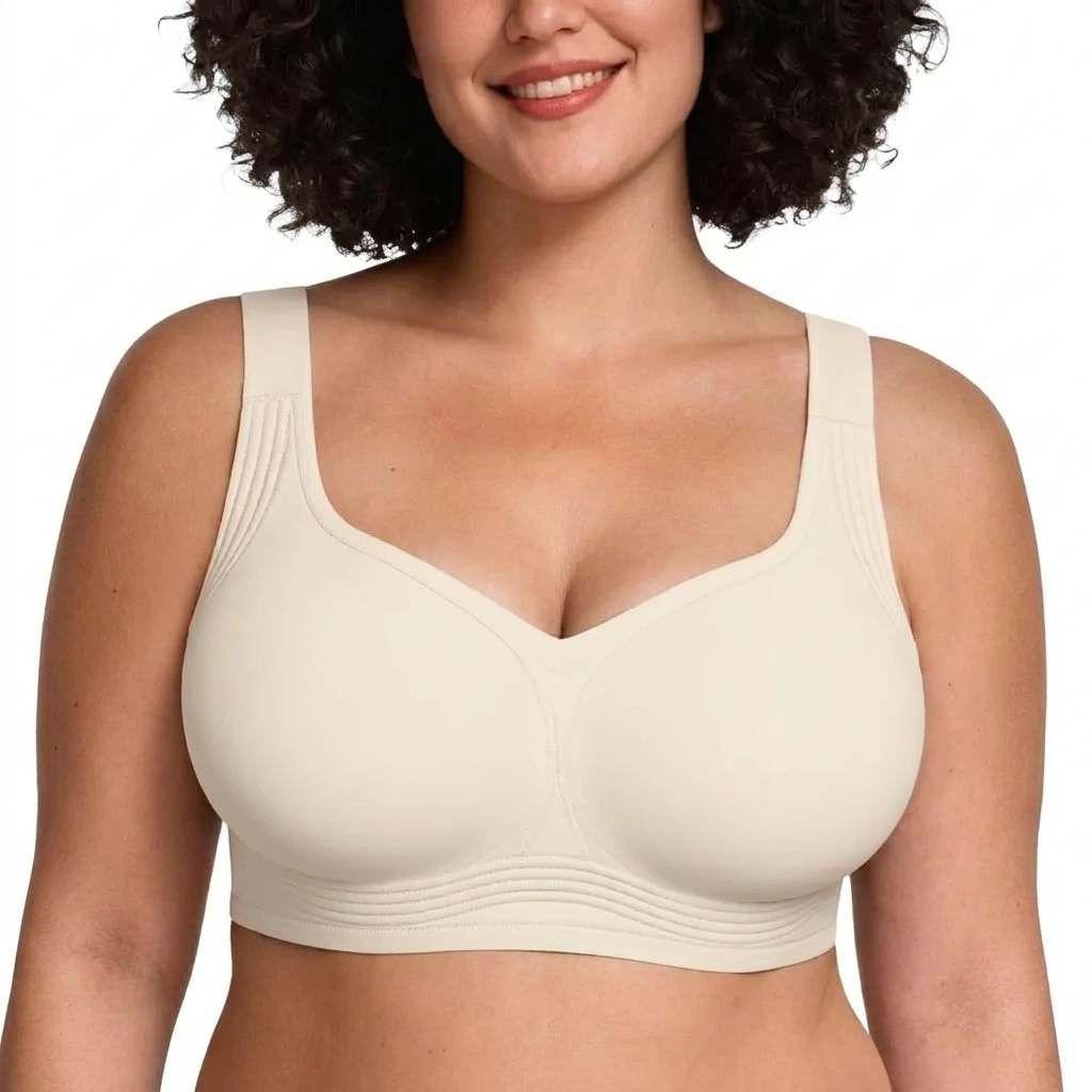 Beugelloze push-up bh met volledige bedekking en ondersteuning voor dames