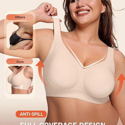 Beugelloze push-up bh met volledige bedekking en ondersteuning voor dames