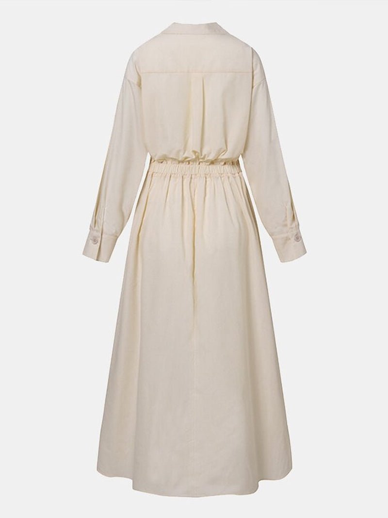 Image of Beverly | Dames Overhemdjurk Midi met Knopen