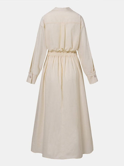 Image of Beverly | Dames Overhemdjurk Midi met Knopen