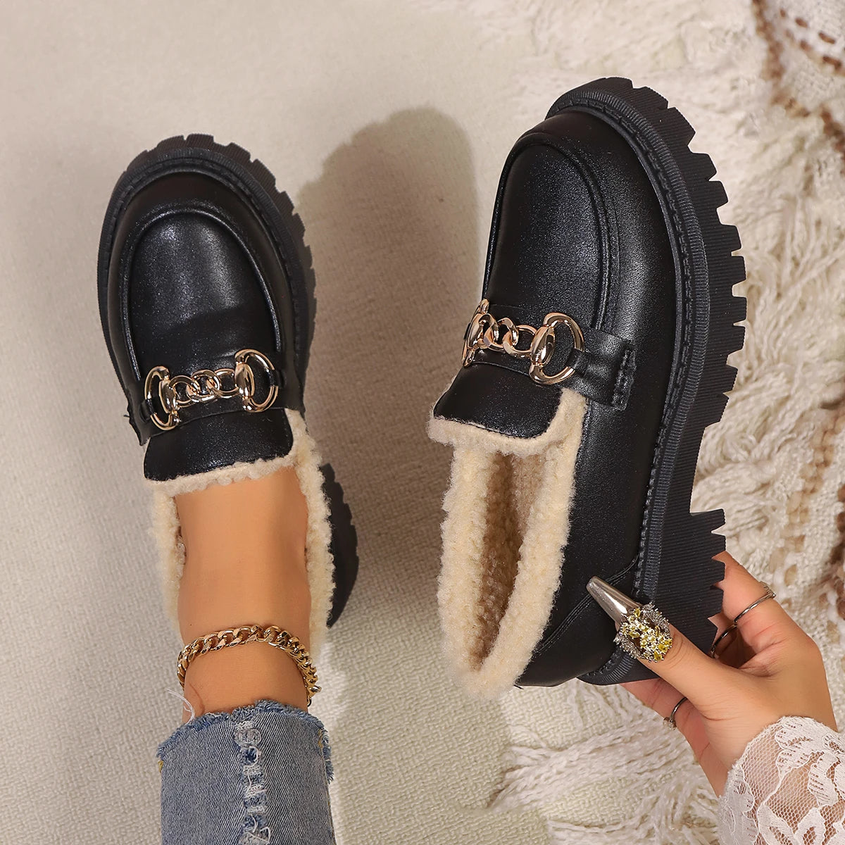 Image of Bianca | Dames Instap Lug Sole Loafer