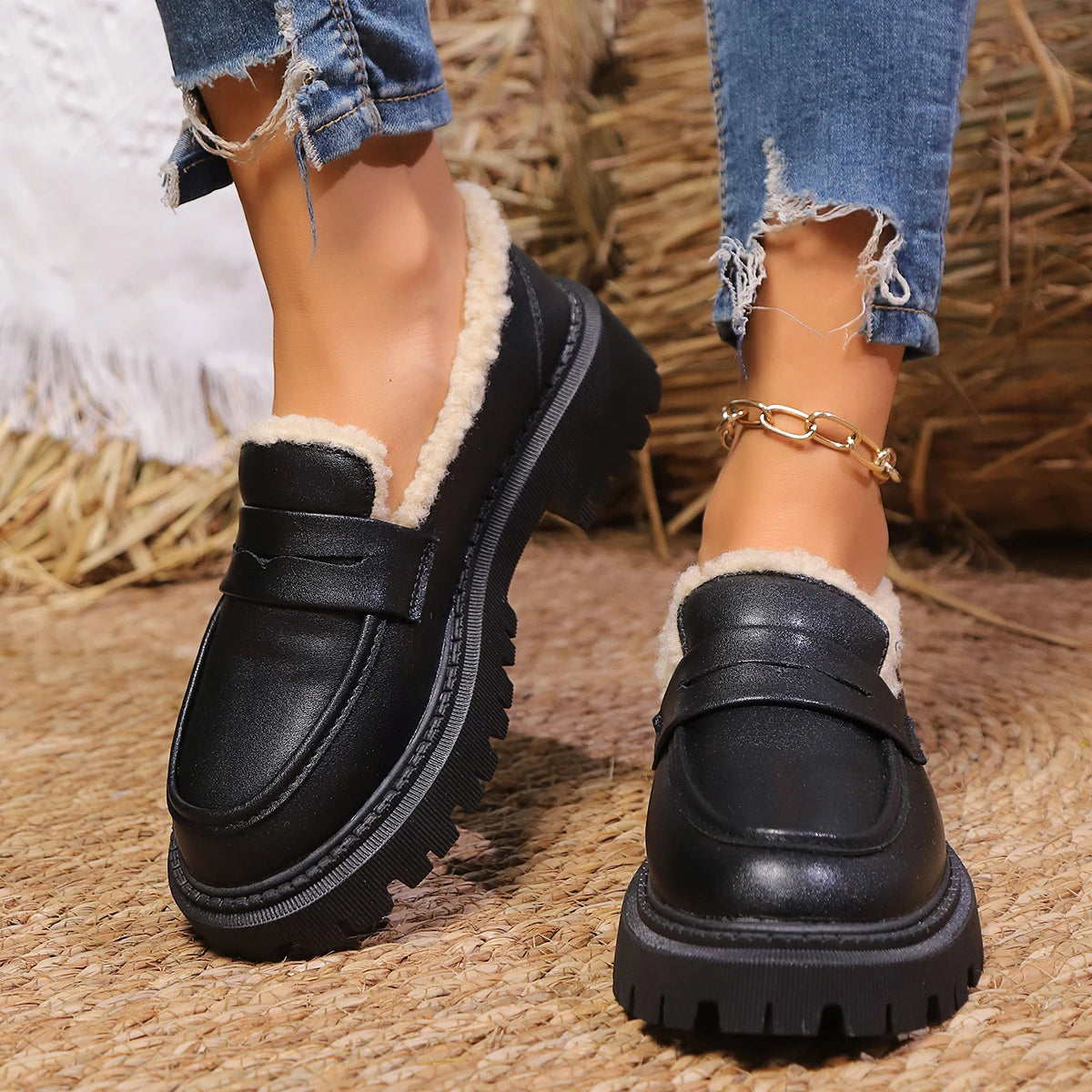 Image of Bianca | Dames Instap Lug Sole Loafer