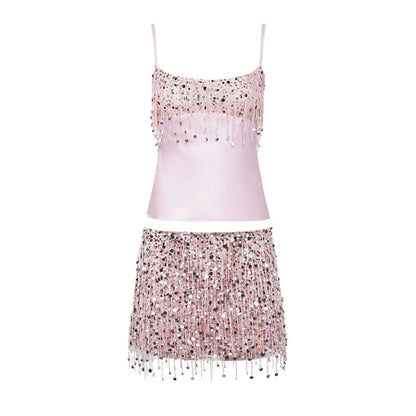 Bikiniset met pailletten en franjes