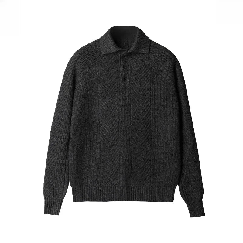 Image of Bobby | Heren Lange Mouw Polo Shirt met Rits