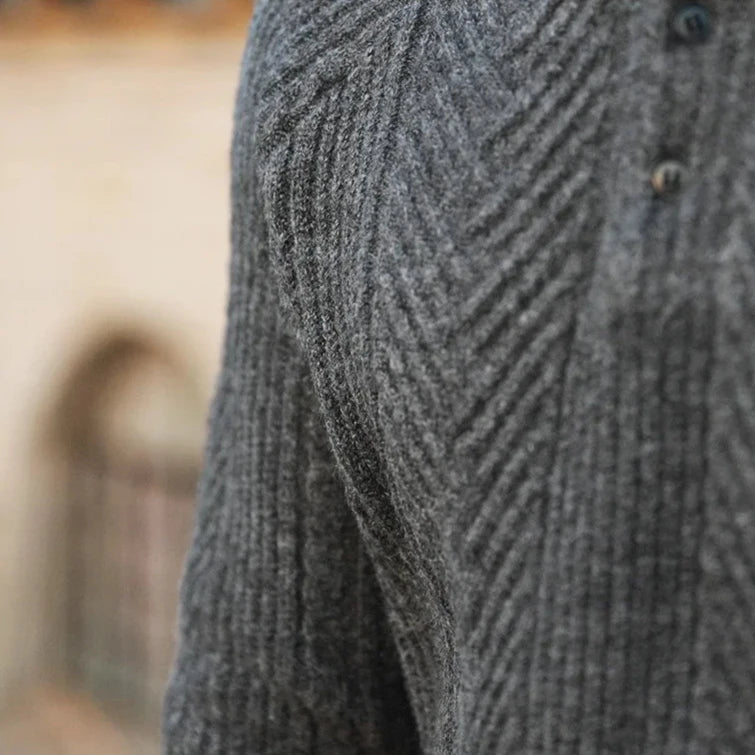 Image of Bobby | Heren Lange Mouw Polo Shirt met Rits