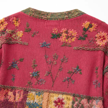 Boho vest met bloemen-patchwork