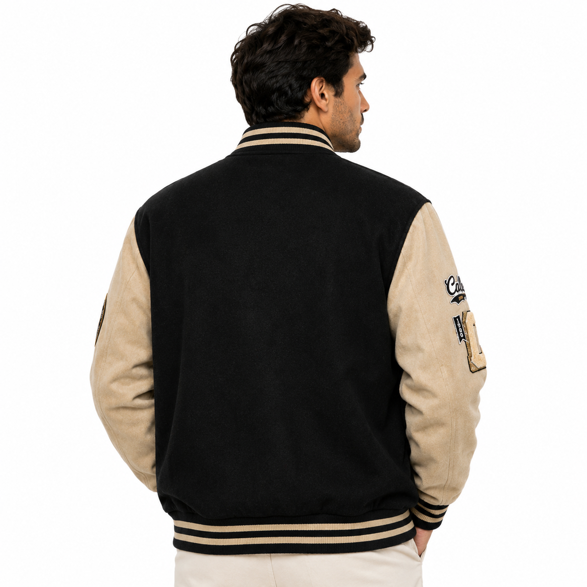 Bomberjack voor heren | Knoopsluiting & steekzakken | Casual jas met lange mouwen voor dagelijks gebruik, woon-werkverkeer & gelaagde seizoenslooks