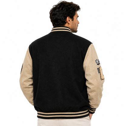 Bomberjack voor heren | Knoopsluiting & steekzakken | Casual jas met lange mouwen voor dagelijks gebruik, woon-werkverkeer & gelaagde seizoenslooks