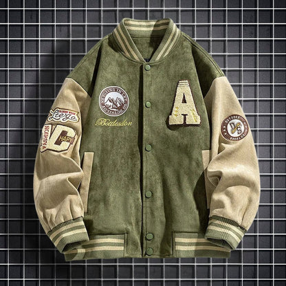 Bomberjack voor heren | Knoopsluiting & steekzakken | Casual jas met lange mouwen voor dagelijks gebruik, woon-werkverkeer & gelaagde seizoenslooks